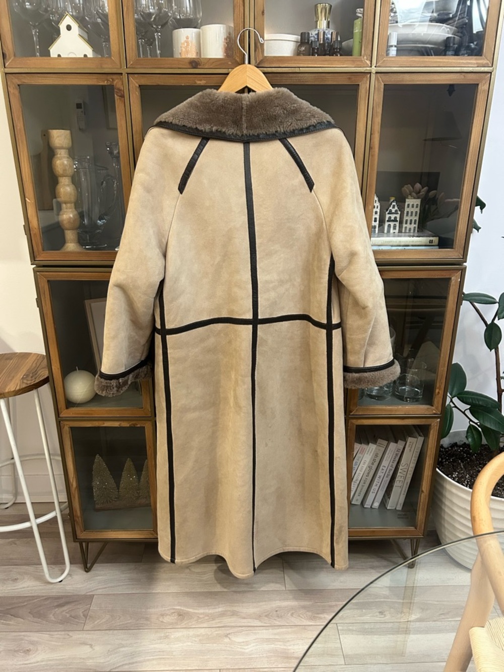Vintage Genuine Leather Sheepskin Long Coat - Picture 10 of 16